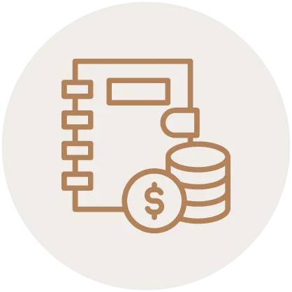 business bookkeeping icon